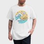 Illustrated Waves And Beach 05, Tricou Barbati (Unisex)