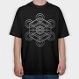 Metatron Cube, Tricou Oversize Barbati (Unisex)