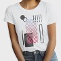 Abstract Waves Geometric, Tricou Femei