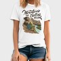 Woman Sitting On Glacier National Park, Tricou Barbati (Unisex)