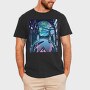 Futuristic City Neon Cyberpunk, Tricou Barbati (Unisex)