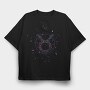 Taurus Floral Zodiac Sign, Tricou Oversize Barbati (Unisex)