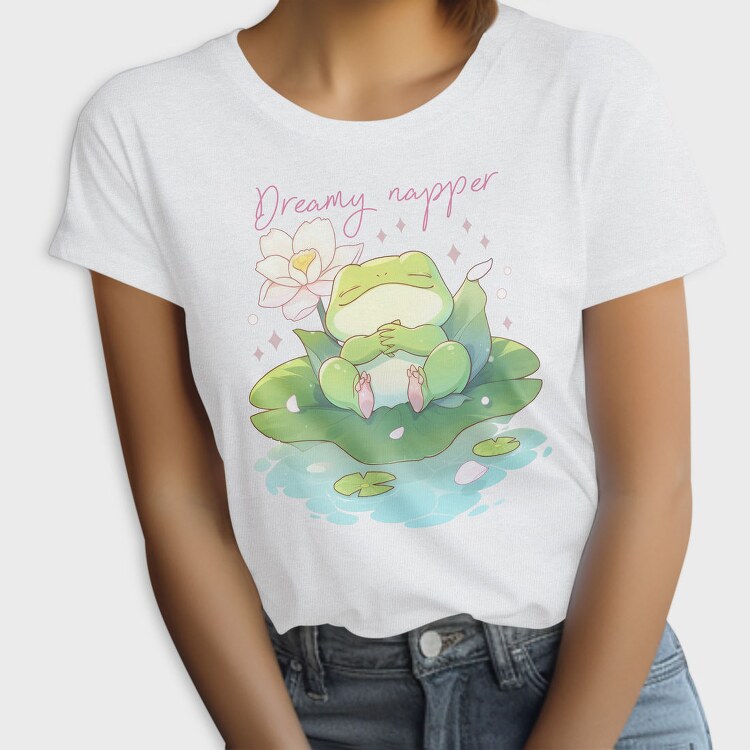 Adorable Frog Animal Dreamy Napper, Tricou Femei