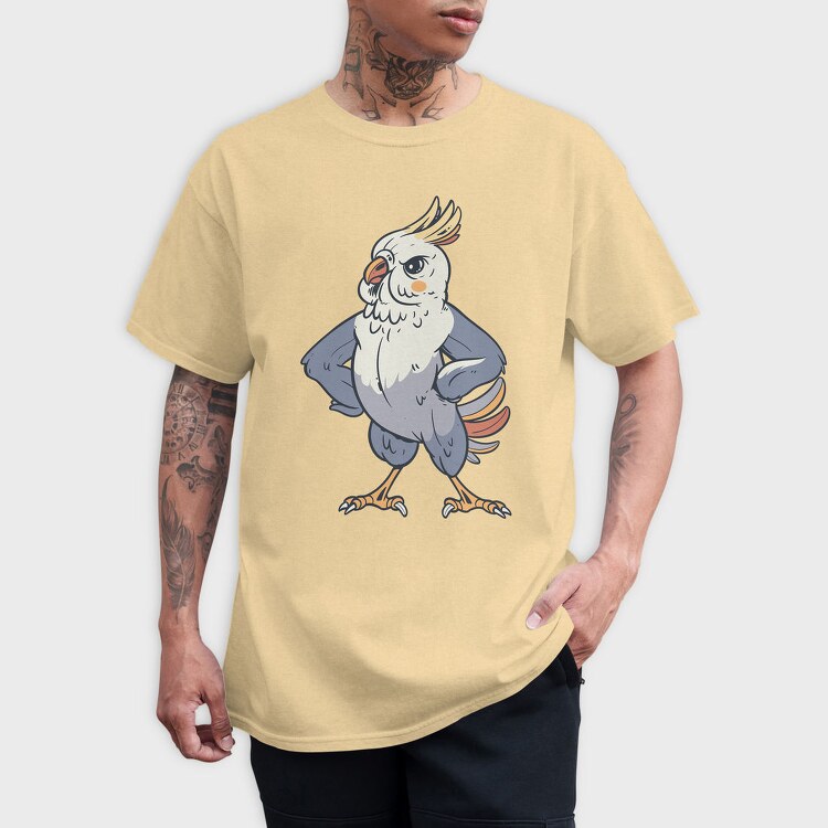Indignant Cockatiel, Tricou Barbati (Unisex)