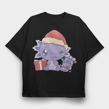 Cute Christmas Axolotl, Tricou Oversize Barbati (Unisex)