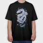 Floral Asian Dragon, Tricou Oversize Barbati (Unisex)