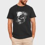 Monochrome Skull Nebula, Tricou Barbati (Unisex)