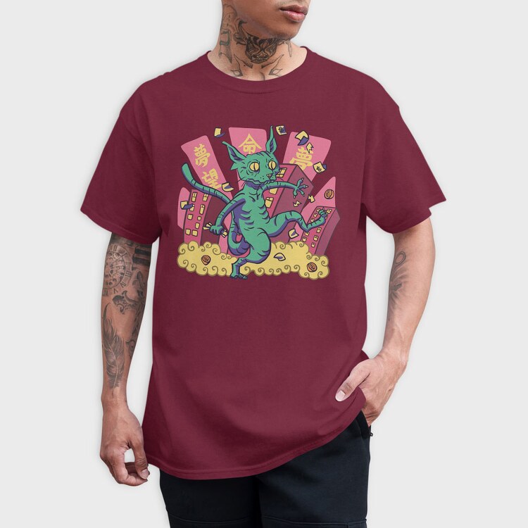 Monster Cat, Tricou Barbati (Unisex)