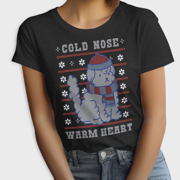 Cute Dog Christmas Ugly Sweater Winter, Tricou Femei