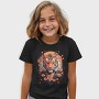Floral Japanese Tiger Japanesse, Tricou Copii