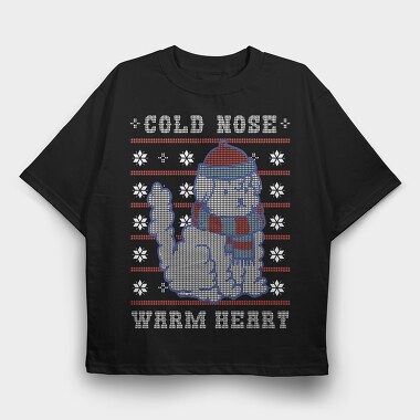 Cute Dog Christmas Ugly Sweater Winter, Tricou Oversize Barbati (Unisex)