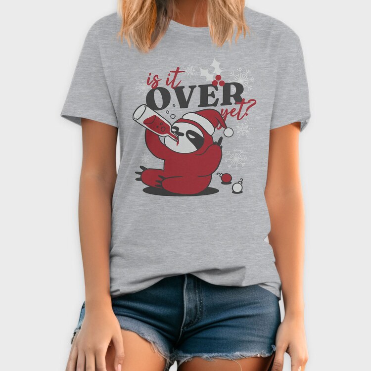 Is It Over Yet Anti Christmas Sloth Tote, Tricou Barbati (Unisex)