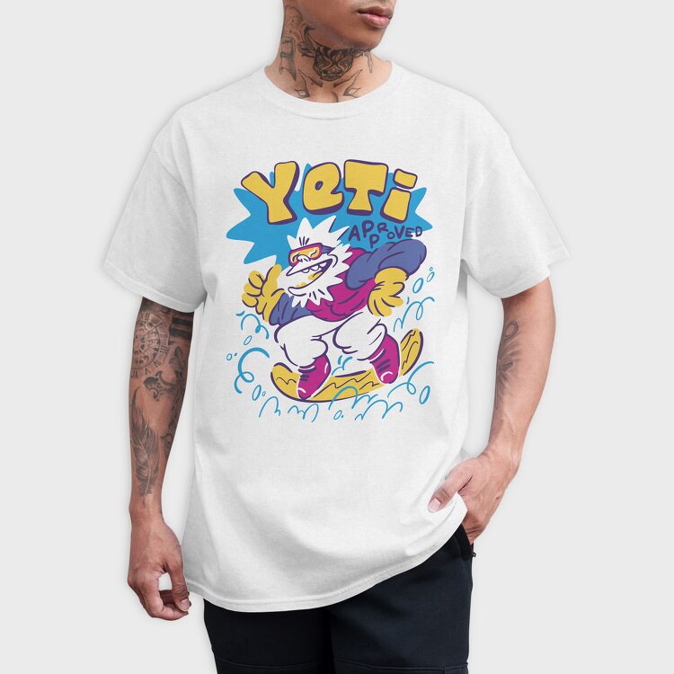 Yeti Approved Winter, Tricou Barbati (Unisex)