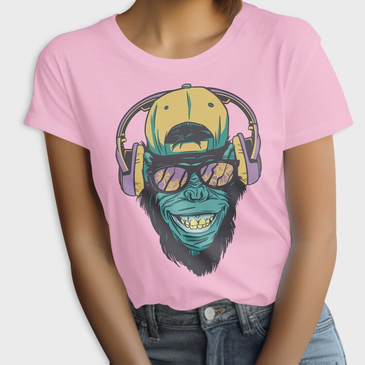 Monkey With Headphones, Tricou Femei