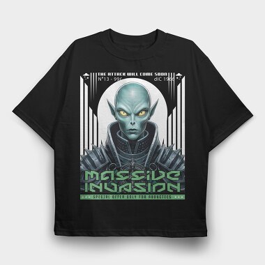 Alien Massive Invasion Trend, Tricou Oversize Barbati (Unisex)