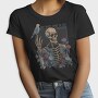 Floral Skeleton With A Bird Dove Life, Tricou Femei