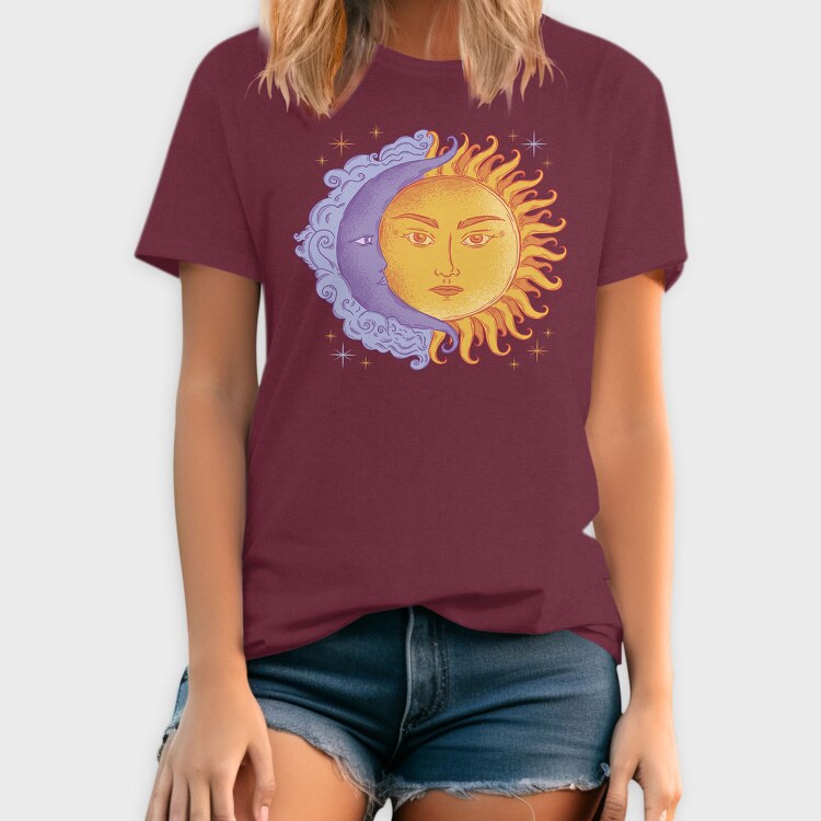 Moon and Sun Color, Tricou Barbati (Unisex)