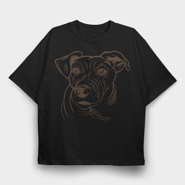 Jack Russell Terrier, Tricou Oversize Barbati (Unisex)