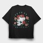 Floral Skull Nature Beauty Is Timeless Tote, Tricou Oversize Barbati (Unisex)