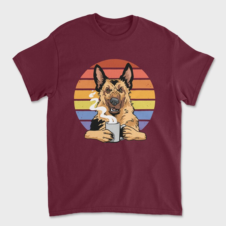 Tricou Barbati (Unisex), Angry German Shepherd Coffee