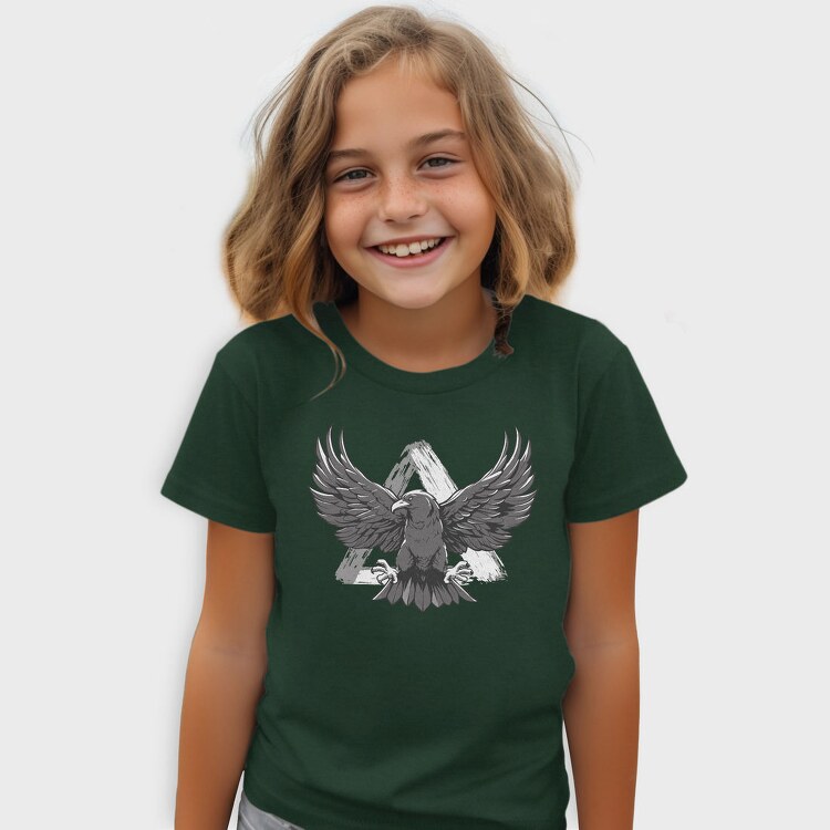 Monochrome Eagle Bird Flight, Tricou Copii