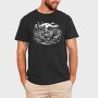 Monochrome Farm Chicken Illustration, Tricou Barbati (Unisex)