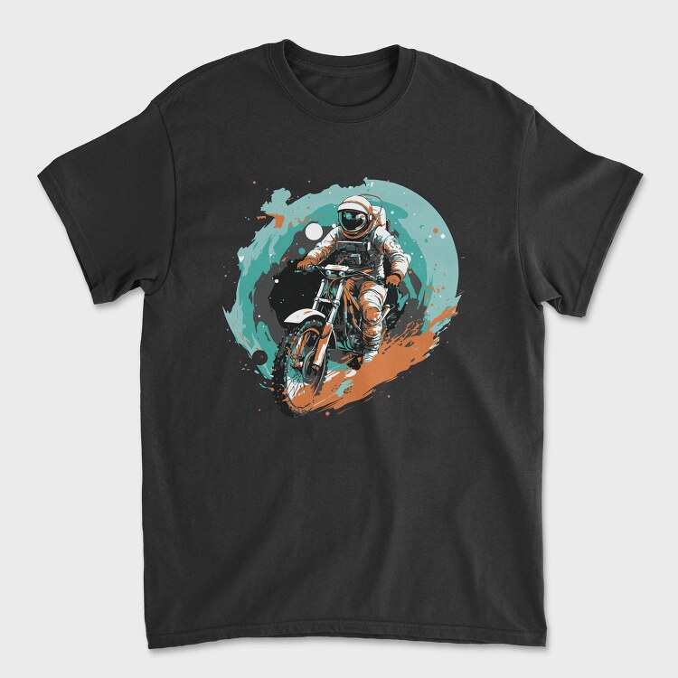 Tricou Barbati (Unisex), Astronaut Motorbike