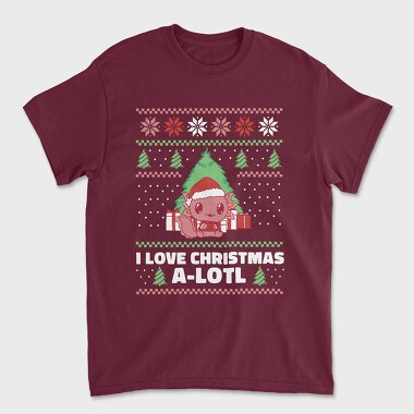 Axolotl Christmas, Tricou Barbati (Unisex)