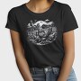 Monochrome Farm Chicken Illustration, Tricou Femei