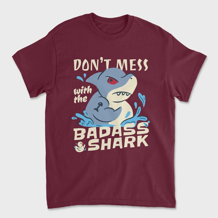 Badass Shark, Tricou Barbati (Unisex)