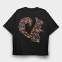 Floral Squirrel, Tricou Oversize Barbati (Unisex)