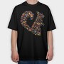 Floral Squirrel, Tricou Oversize Barbati (Unisex)