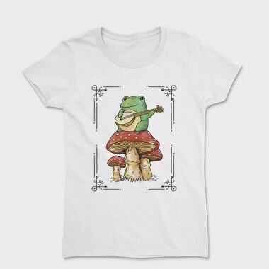 Tricou Femei, Banjo Frog on a Mushroom