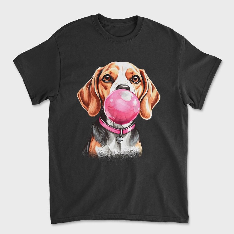 Tricou Barbati (Unisex), Beagle Bubblegum