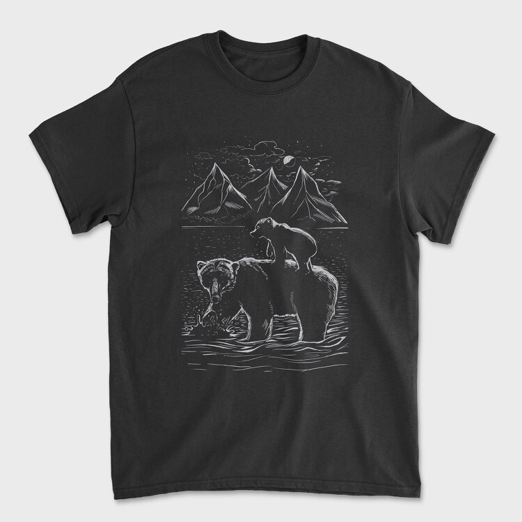 Tricou Barbati (Unisex), Bear Family Lines