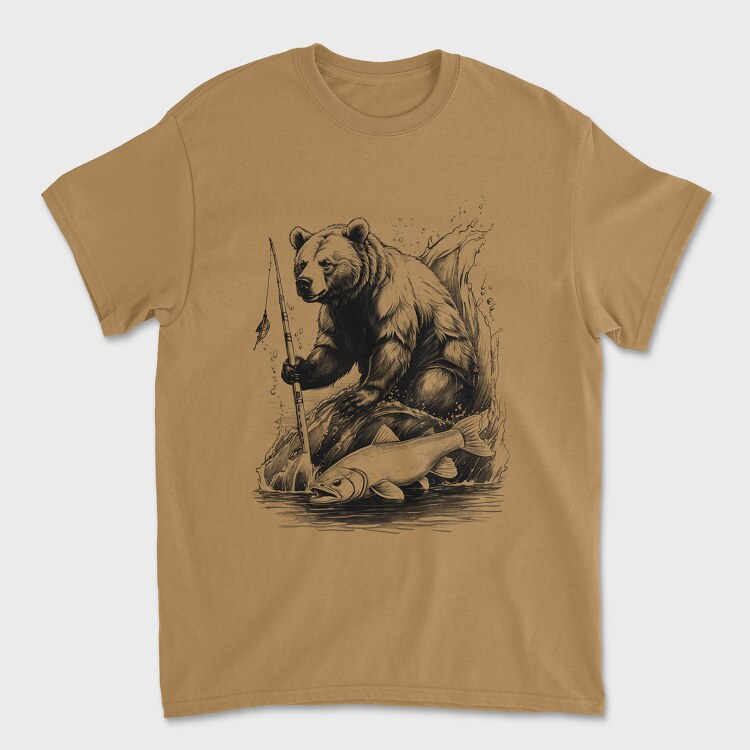 Bear Fishing, Tricou Barbati (Unisex)