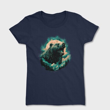 Bear With Mountains Moon, Tricou Femei