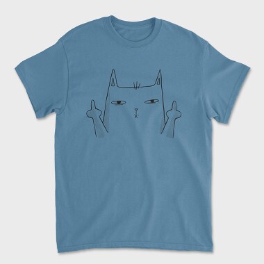 Tricou Barbati (Unisex), Middle Finger Cat