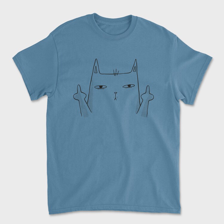 Middle Finger Cat, Tricou Barbati (Unisex)