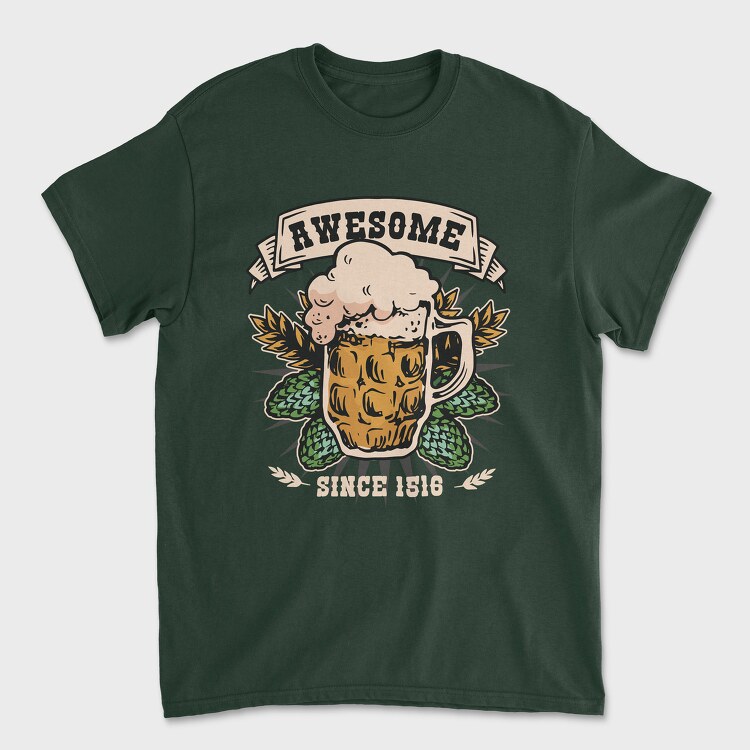 Tricou Barbati (Unisex), Beer Awesome Since