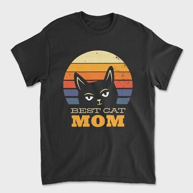 Best Cat Mom Retro, Tricou Barbati (Unisex)