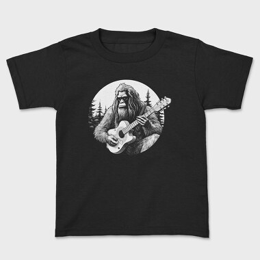 Tricou Copii, Bigfoot Playing Guitar