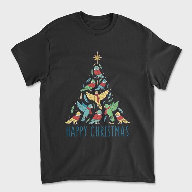 Birds Christmas Tree, Tricou Barbati (Unisex)