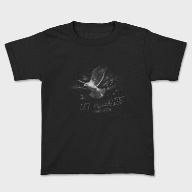 Tricou Copii, Birds Music Monochrome