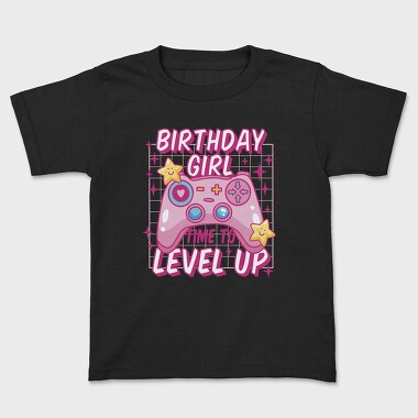 Tricou Copii, Birthday Girl Level Up