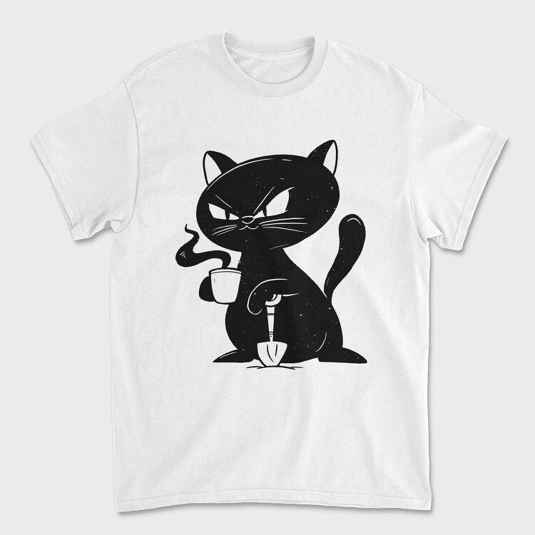 Tricou Barbati (Unisex), Black Cat Coffee