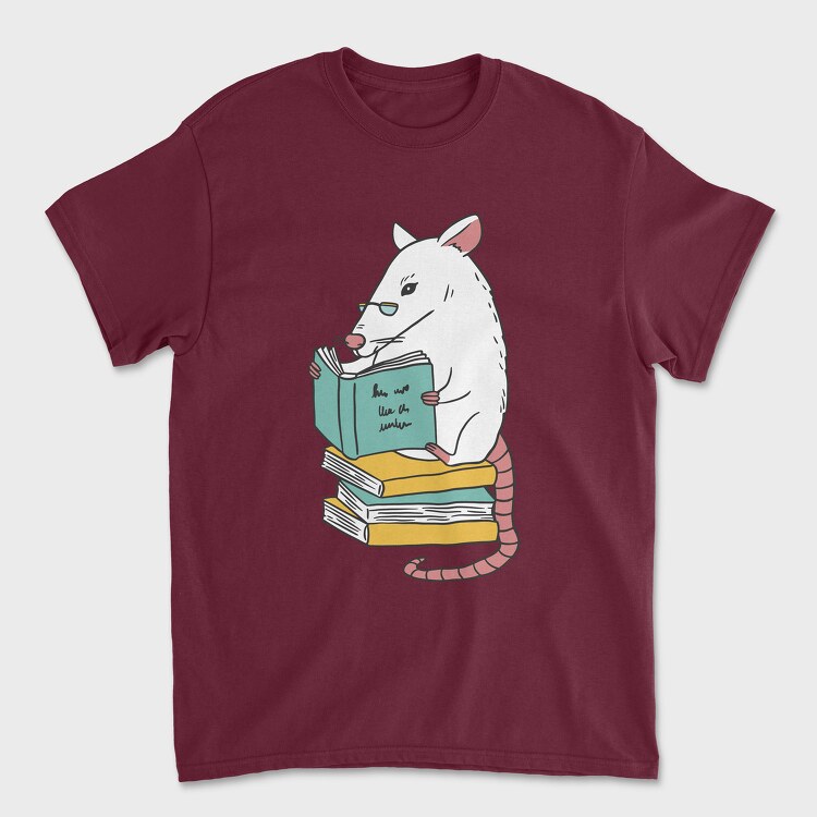 Book Rat, Tricou Barbati (Unisex)