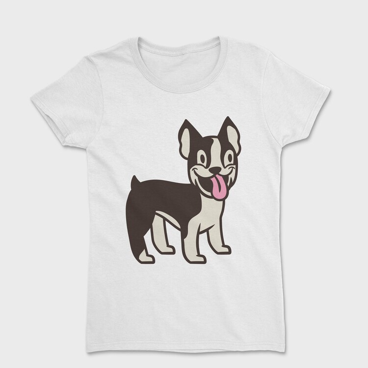 Tricou Femei, Boston Terrier Cartoon