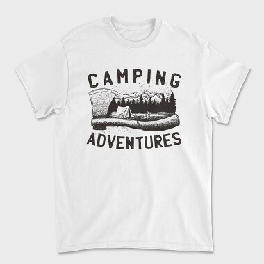 Camping Axe Adventure, Tricou Barbati (Unisex)