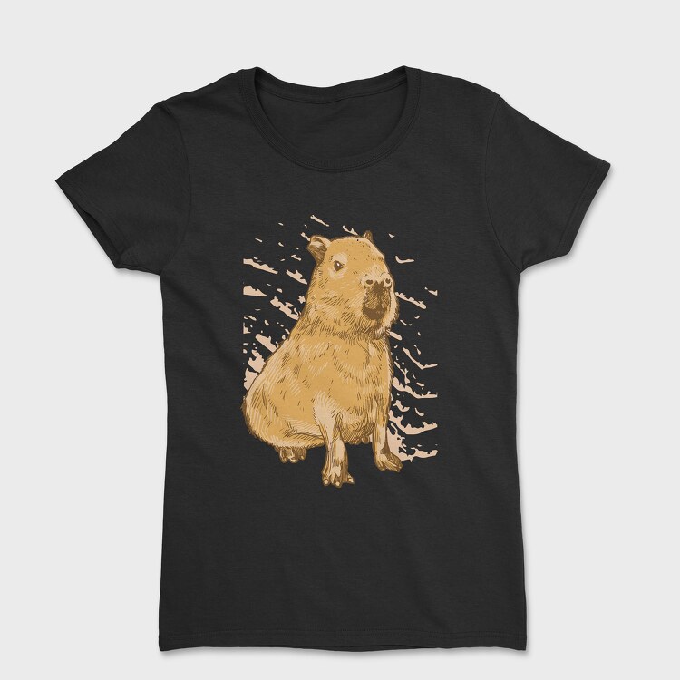 Tricou Femei, Capybara Realistic